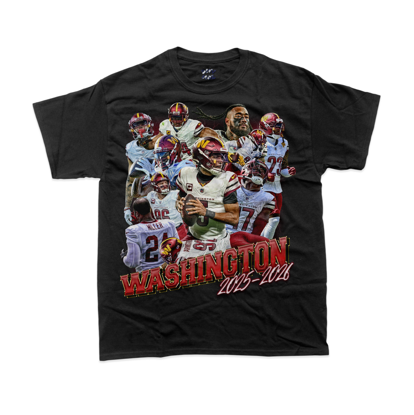 Washington Commanders 2025-2026 T-shirt, Graphic, Bootleg Style, Vintage Football Tee