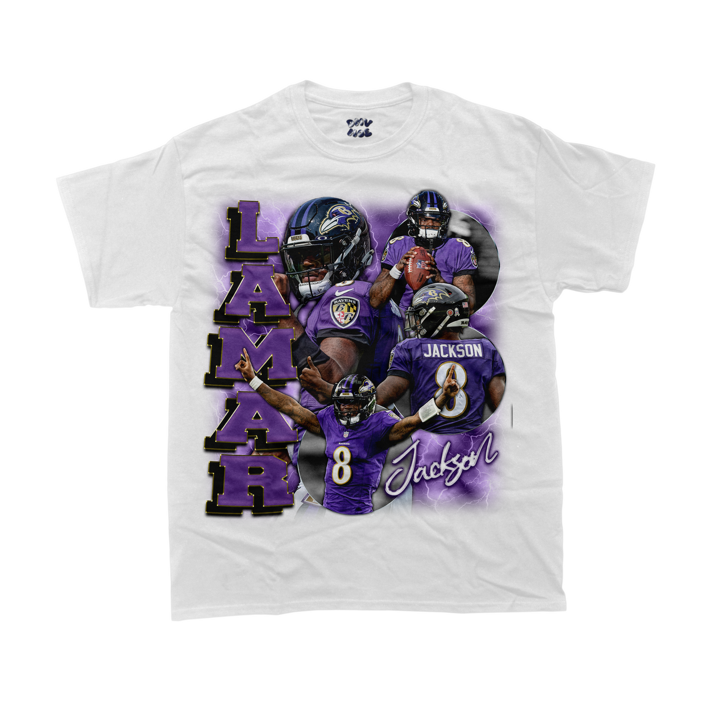 Vintage Style Lamar Jackson Baltimore Ravens T-Shirt, Lamar Jackson Shirt, 90s Style Graphic Lamar Jackson Tee