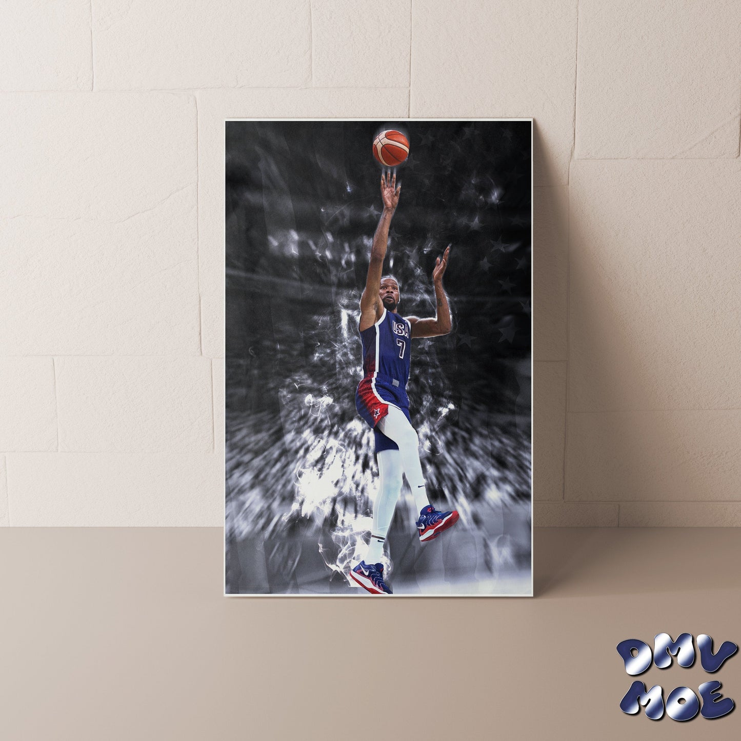 Kevin Durant Team USA Poster. Team USA vs Puerto Rico