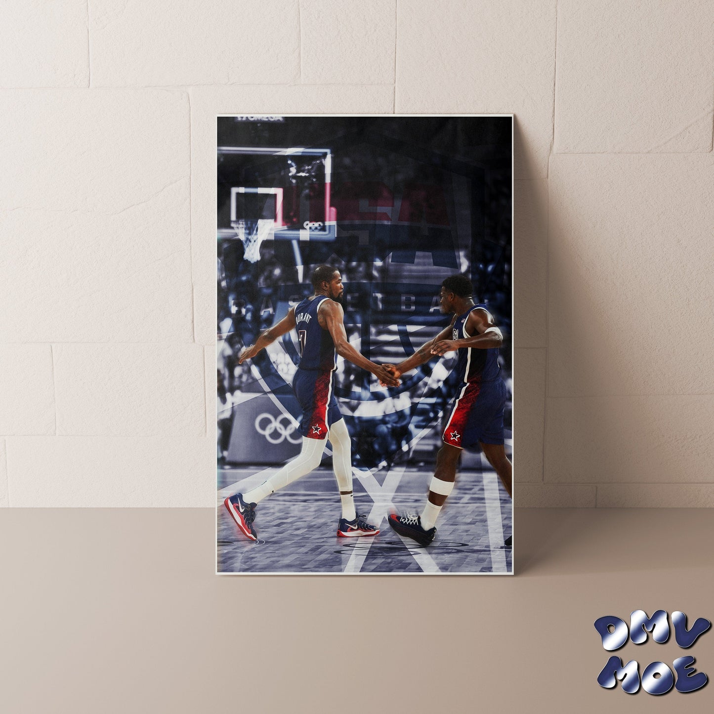 Kevin Durant and Anthony Edwards Team USA Poster, Anthony Edwards Poster, Kevin Durant Poster, Team USA Basketball Poster
