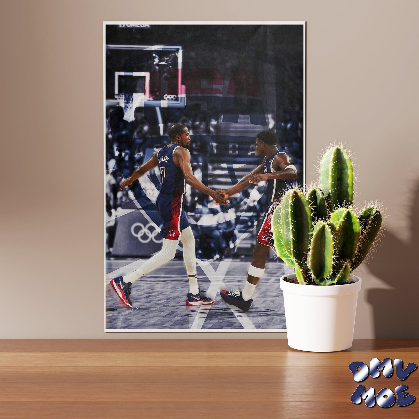 Kevin Durant and Anthony Edwards Team USA Poster, Anthony Edwards Poster, Kevin Durant Poster, Team USA Basketball Poster