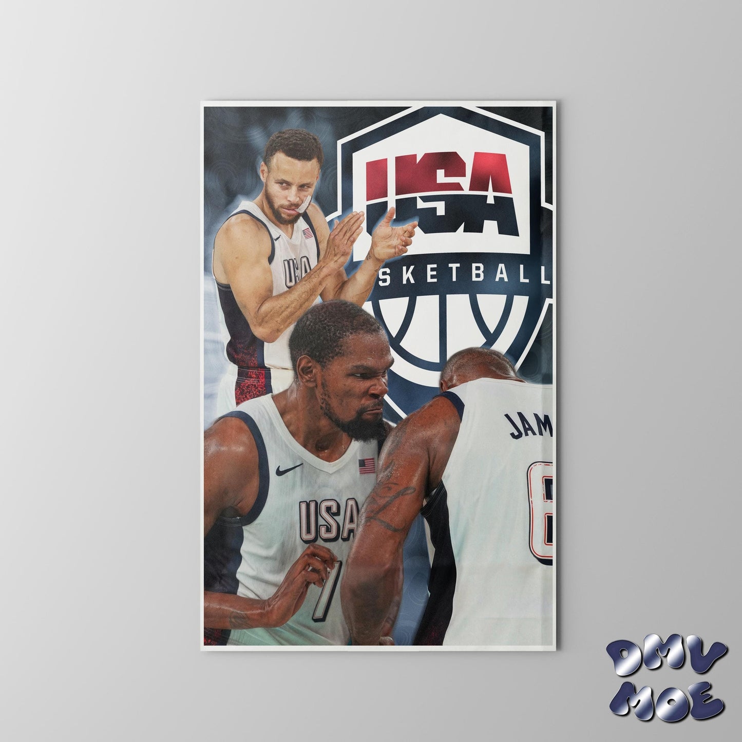 Lebron James, Steph Curry, and Kevin Durant Team USA Poster, KD Poster, Steph Curry Poster, Lebron James Poster, Team USA Basketball Poster