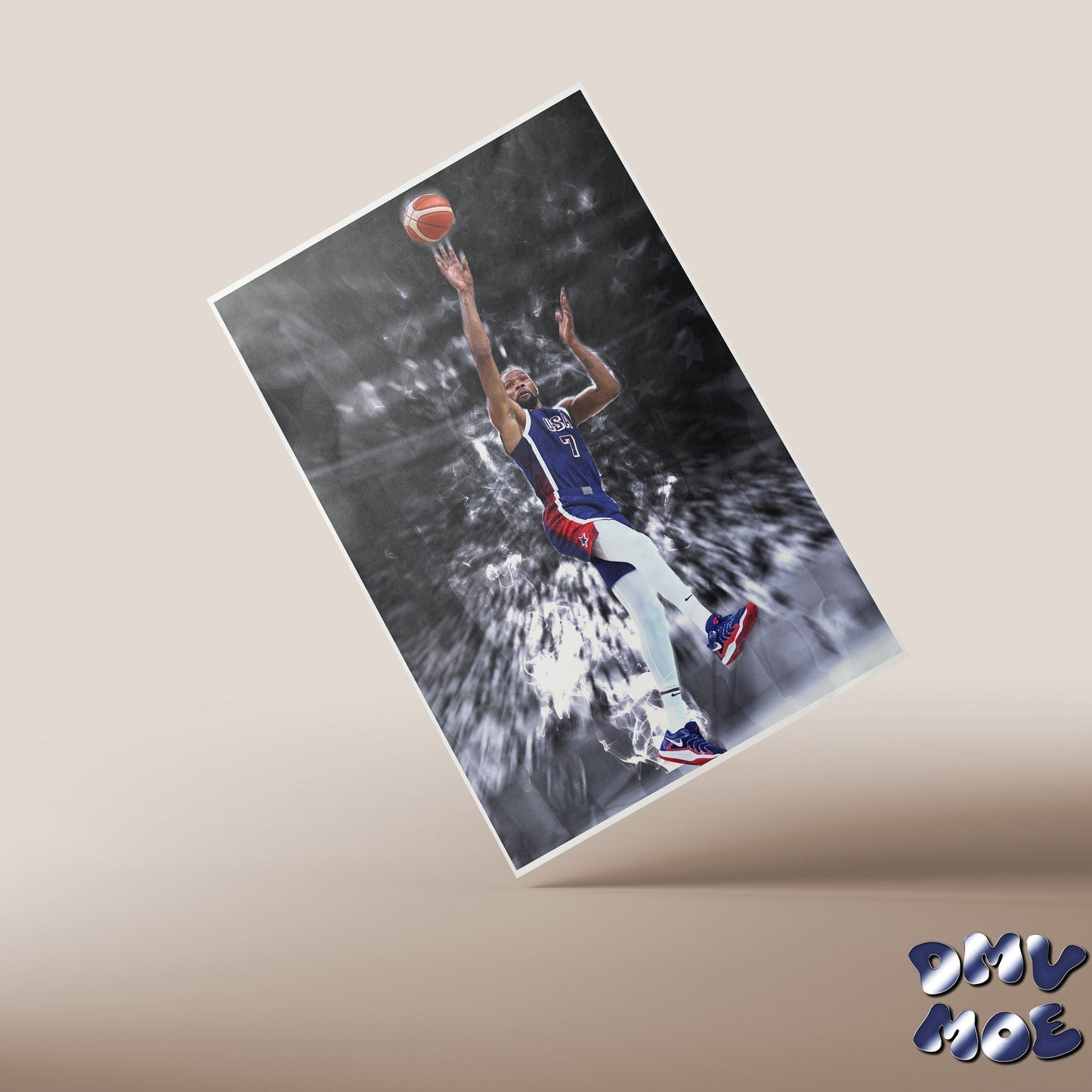 Kevin Durant Team USA Poster. Team USA vs Puerto Rico