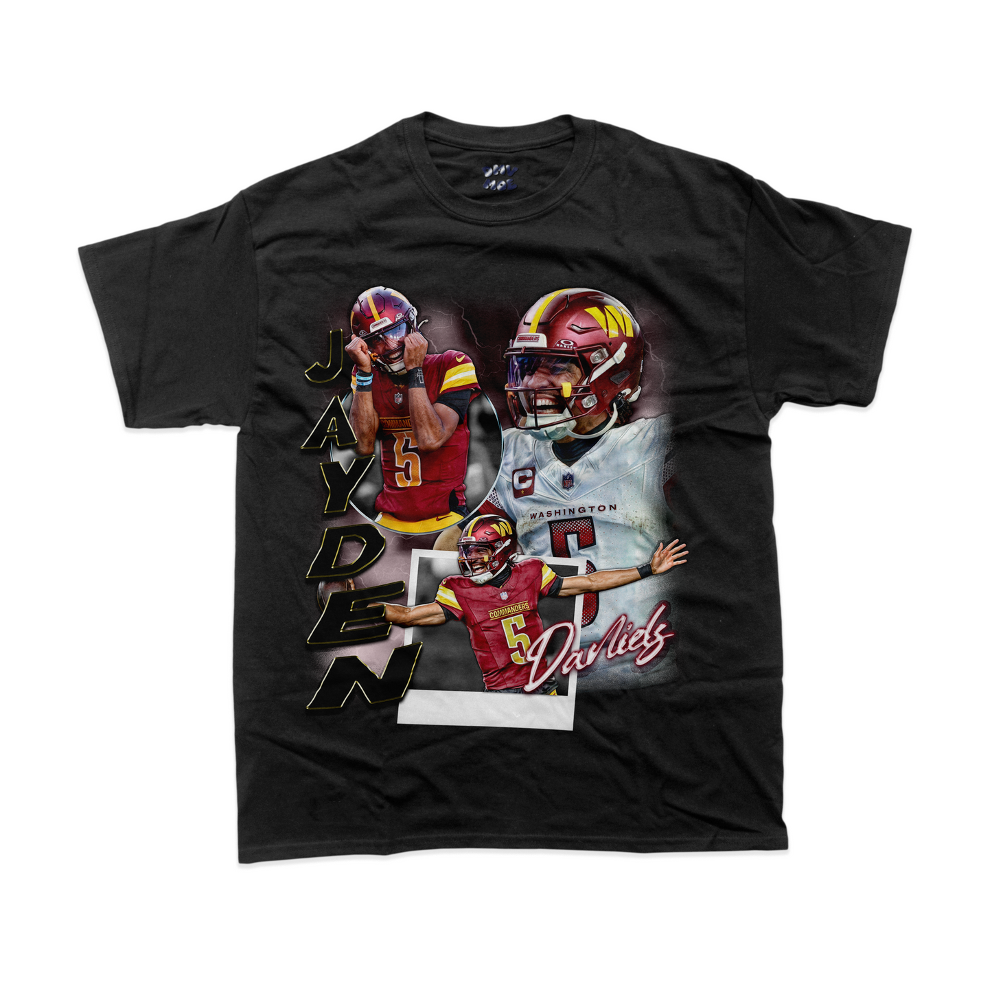 Jayden Daniels Washington Commanders Bootleg Style Graphic T-shirt