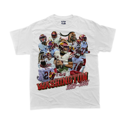 Washington Commanders 2025-2026 T-shirt, Graphic, Bootleg Style, Vintage Football Tee
