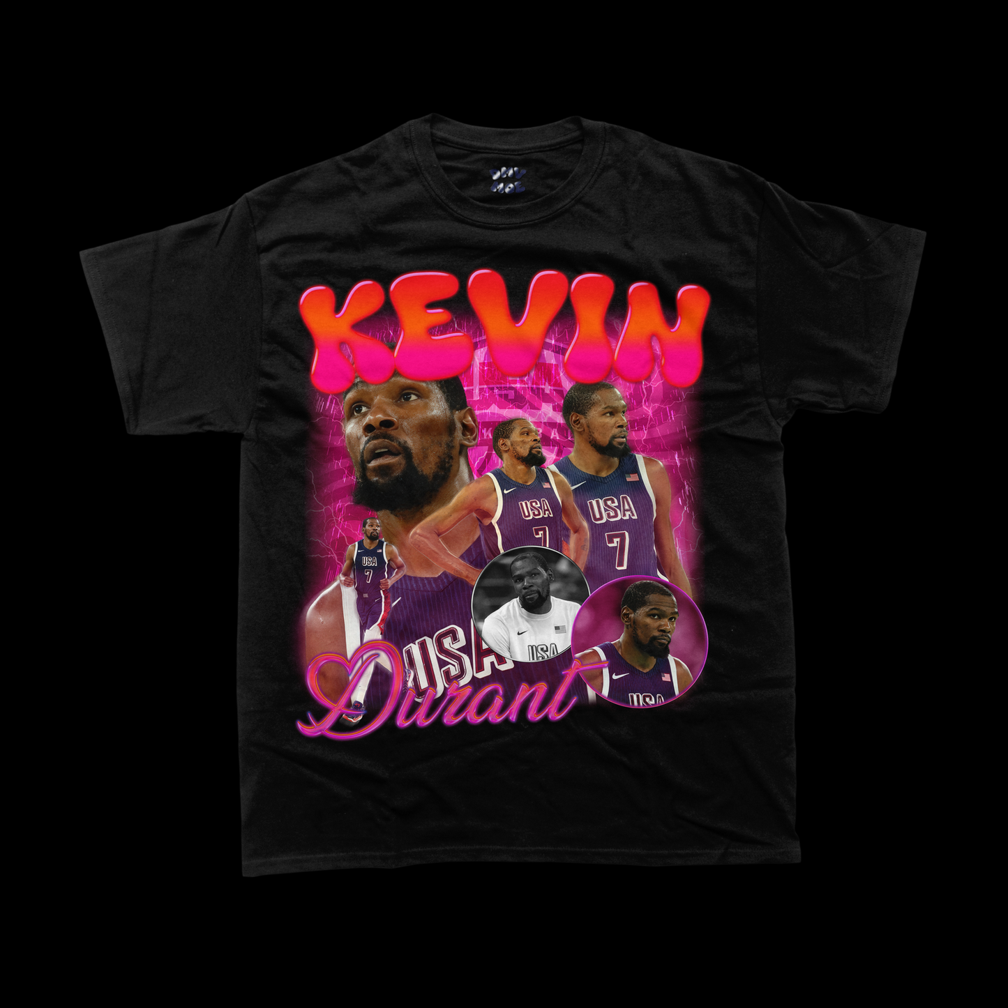 Kevin Durant Team USA T-Shirt in Pink, Bootleg-style Basketball T-Shirt, Kevin Durant USA T Shirt, NBA T-Shirt, Basketball Tee in Pink