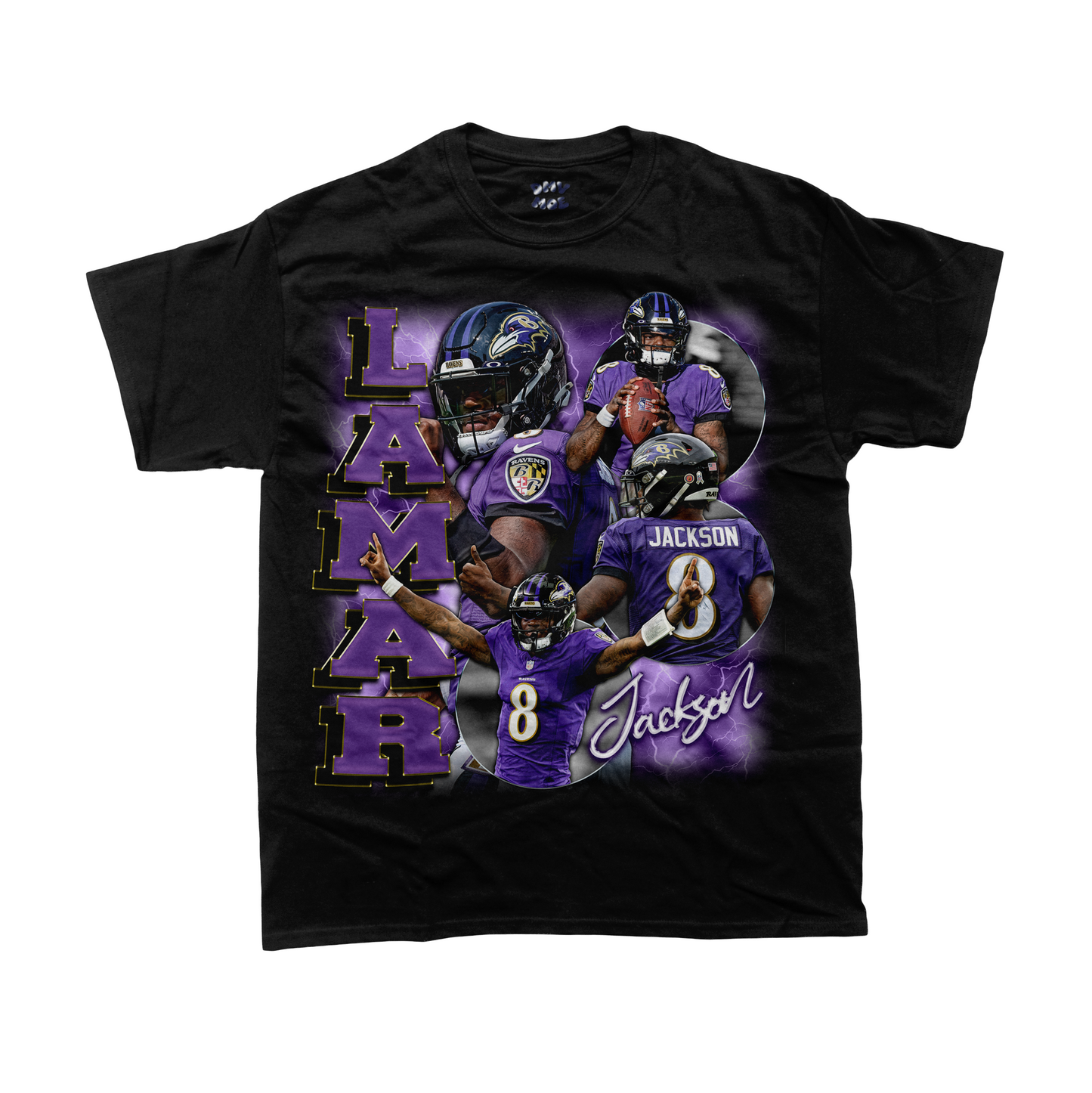 Vintage Style Lamar Jackson Baltimore Ravens T-Shirt, Lamar Jackson Shirt, 90s Style Graphic Lamar Jackson Tee
