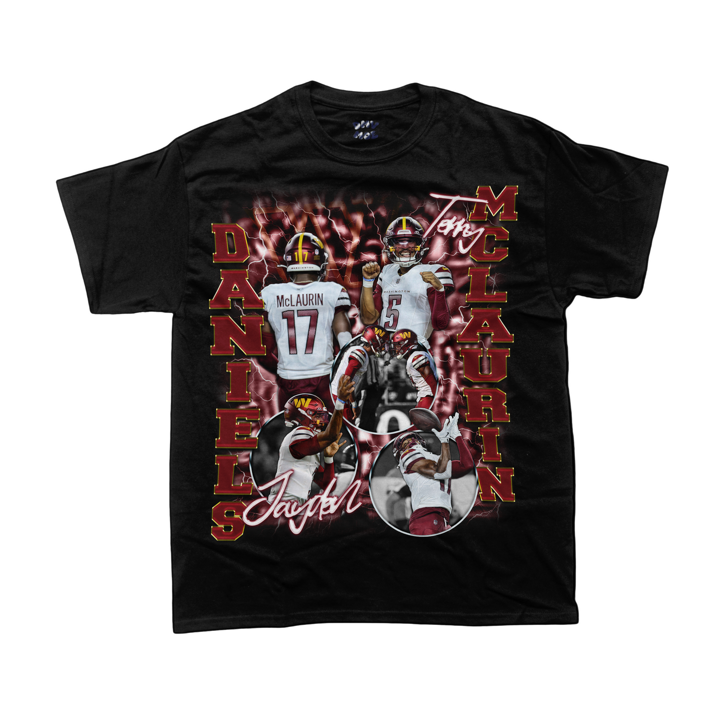 Vintage Style Jayden Daniels and Terry Mclaurin Washington Commanders T-Shirt