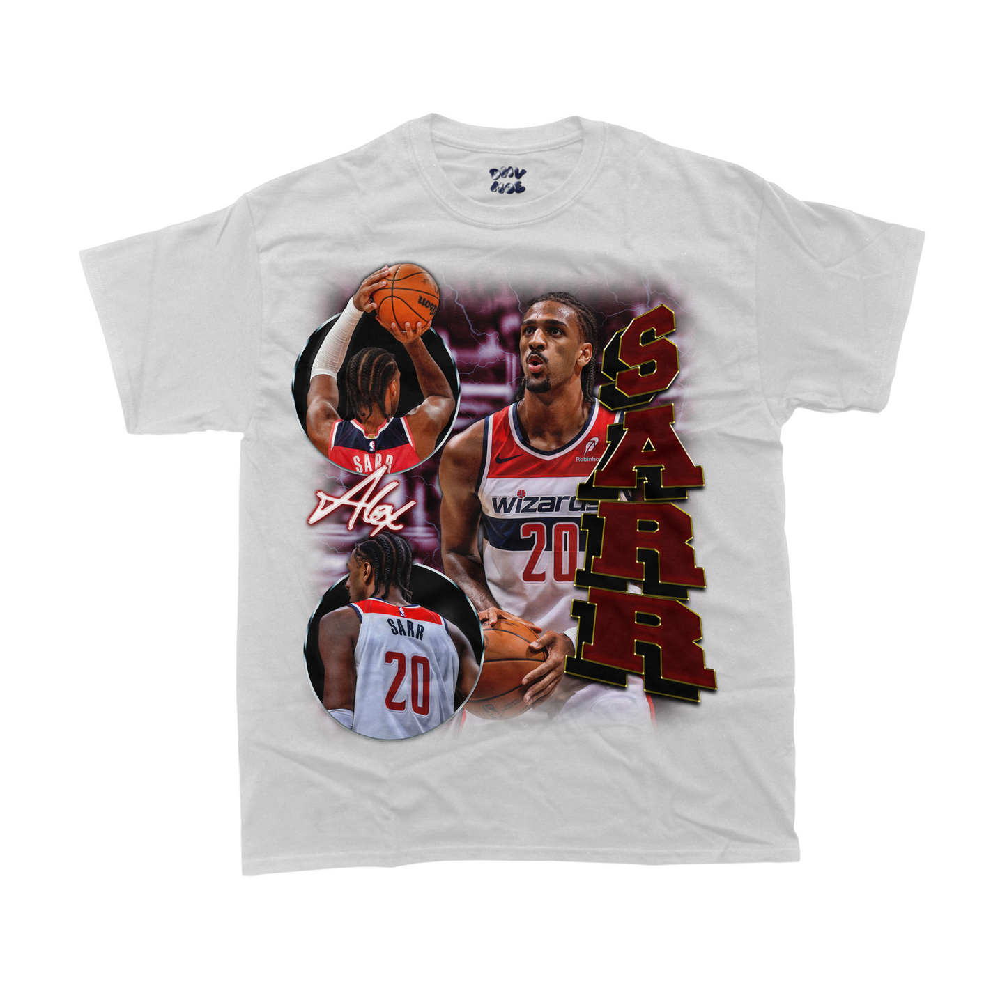 Vintage Style Alex Sarr Washington Wizards T-Shirt