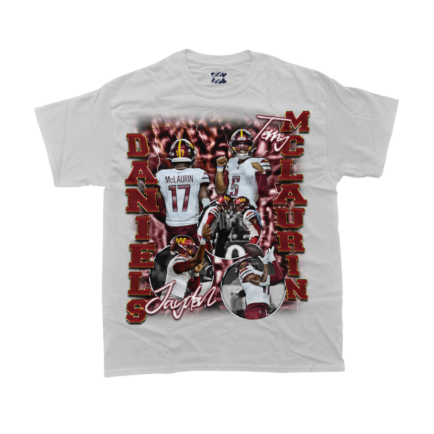 Vintage Style Jayden Daniels and Terry Mclaurin Washington Commanders T-Shirt