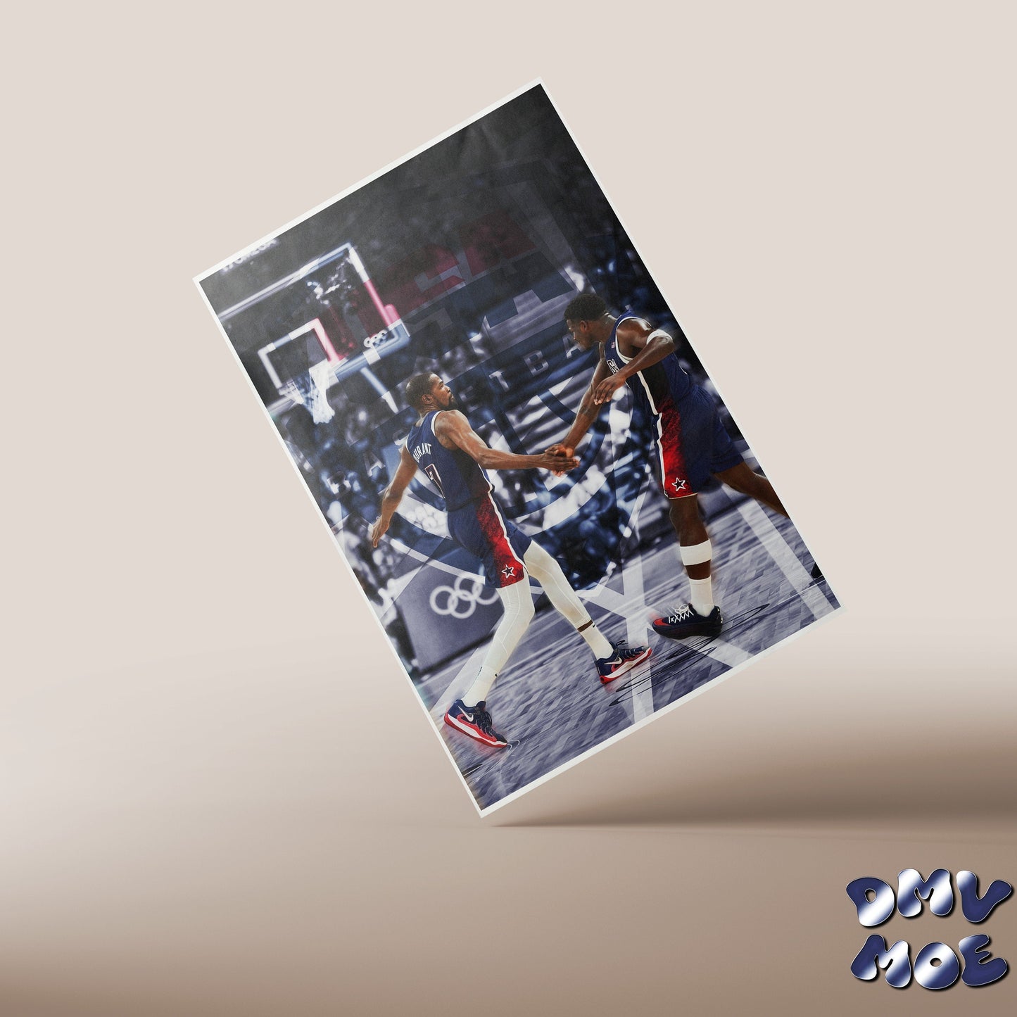 Kevin Durant and Anthony Edwards Team USA Poster, Anthony Edwards Poster, Kevin Durant Poster, Team USA Basketball Poster