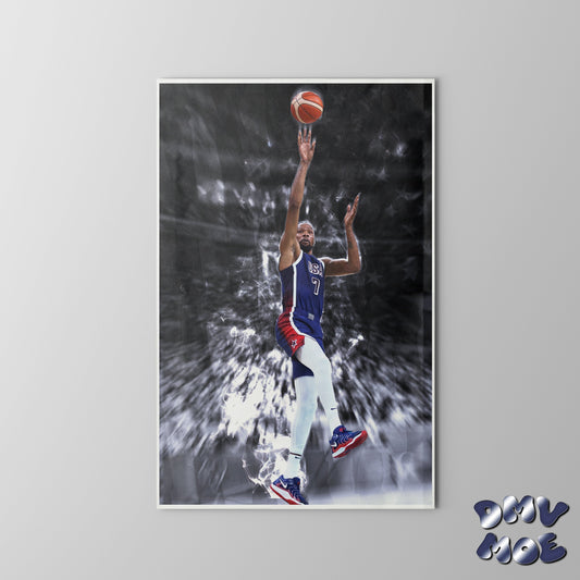 Kevin Durant Team USA Poster. Team USA vs Puerto Rico