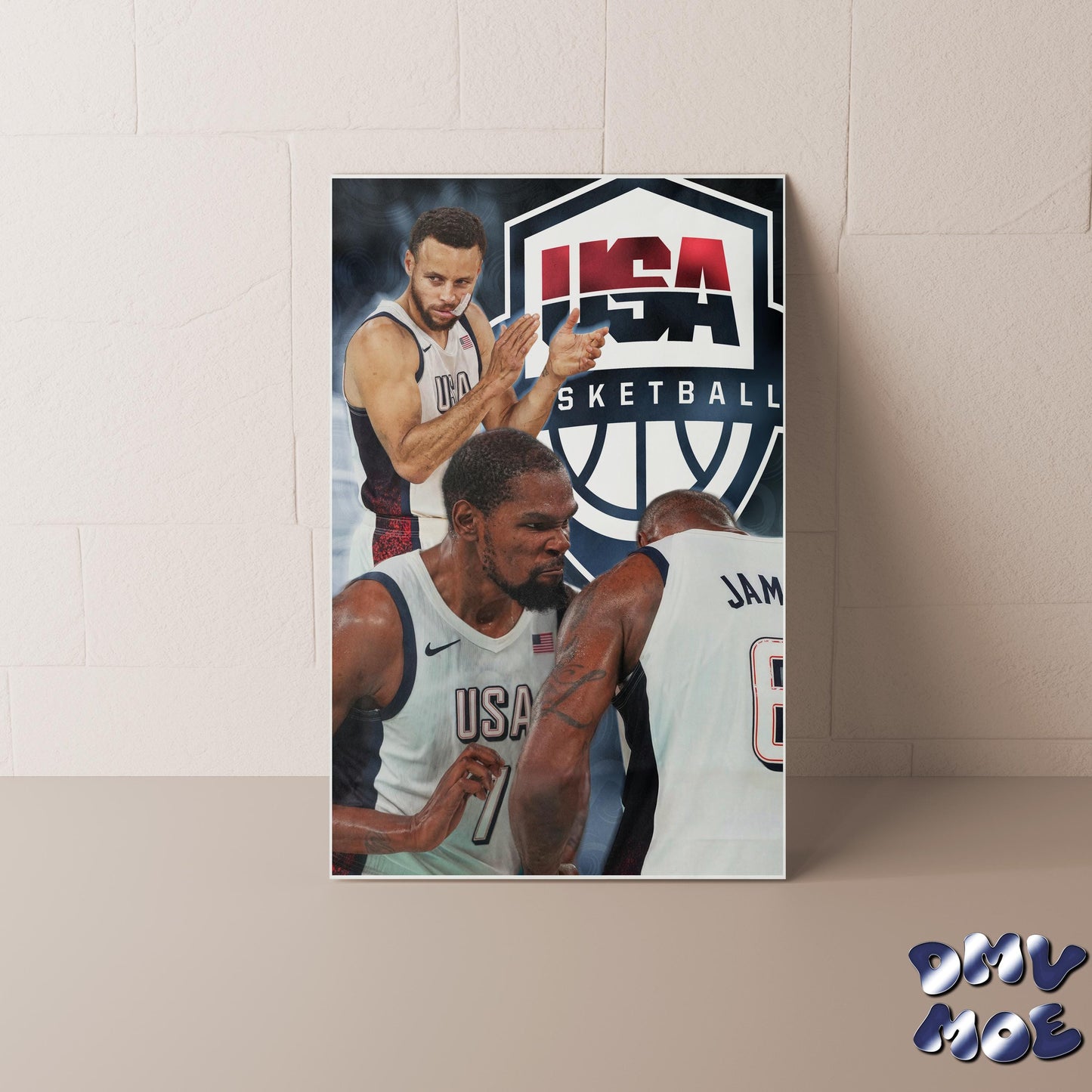 Lebron James, Steph Curry, and Kevin Durant Team USA Poster, KD Poster, Steph Curry Poster, Lebron James Poster, Team USA Basketball Poster