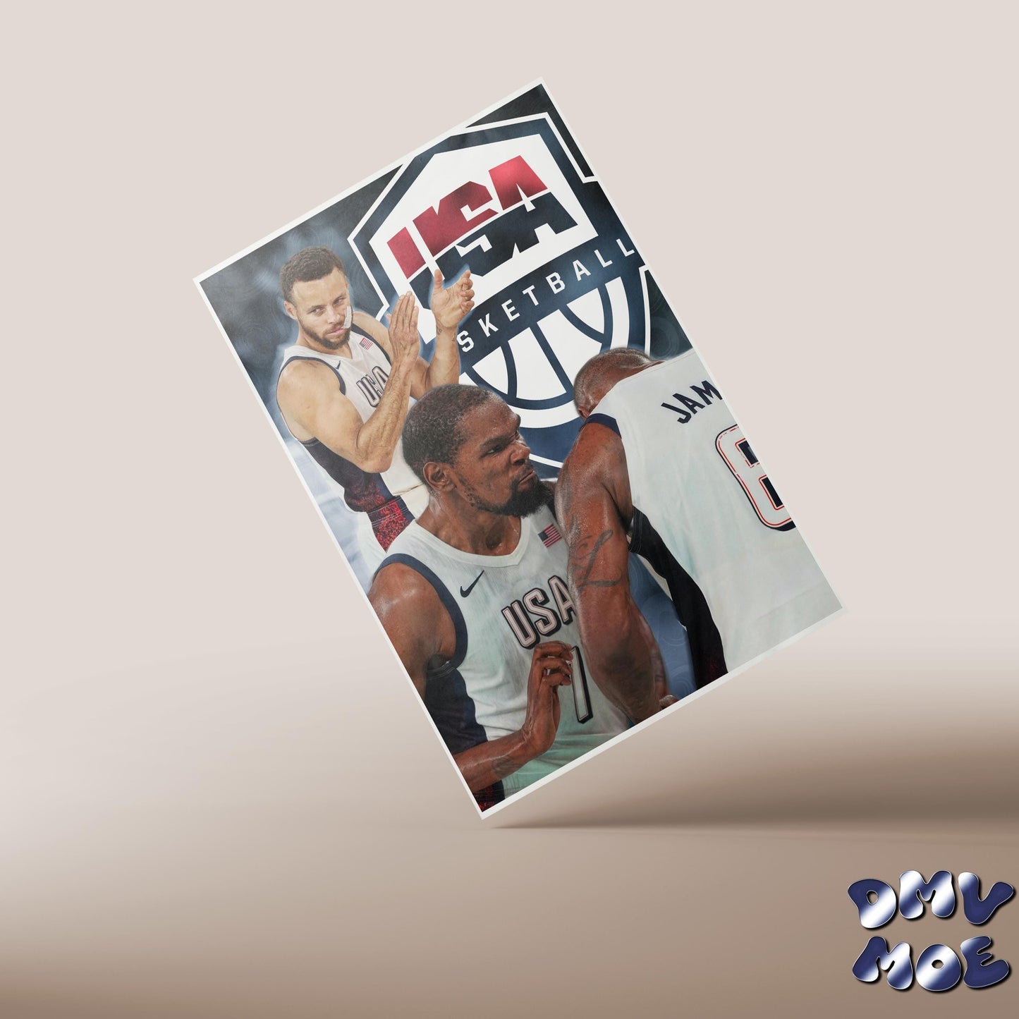 Lebron James, Steph Curry, and Kevin Durant Team USA Poster, KD Poster, Steph Curry Poster, Lebron James Poster, Team USA Basketball Poster
